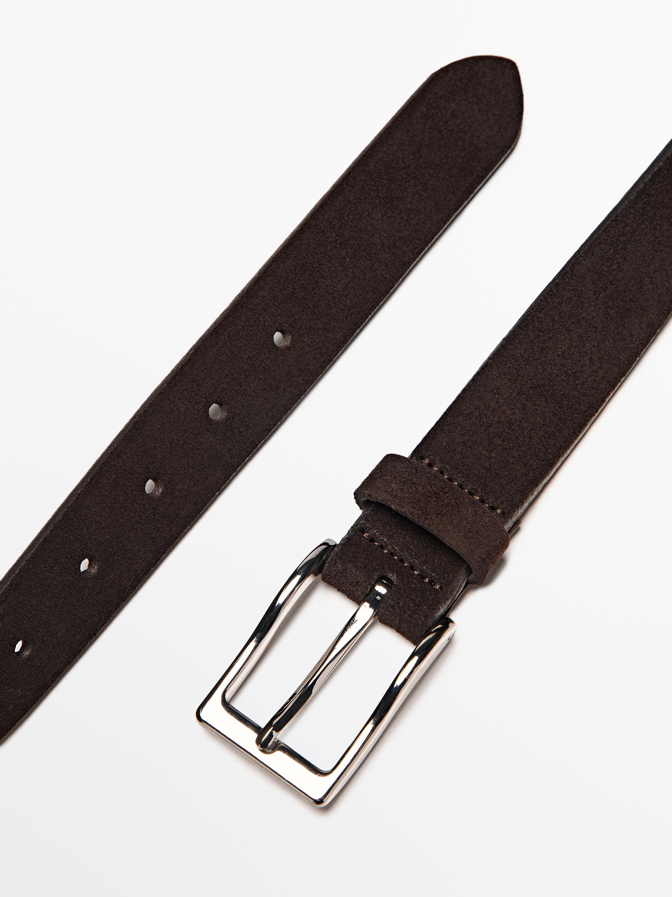 Plush nappa leather belt